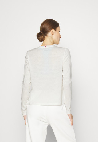 Tommy Hilfiger LONG SLEEVE TEE Long sleeved top ecru LONG SLEEVE TEE Топ с длинными рукавами экрю