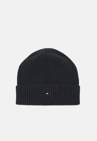 Tommy Hilfiger ESSENTIAL FLAG BEANIE UNISEX Beanie charcoal gray ESSENTIAL FLAG BEANIE UNISEX Шапочка угольно-серый