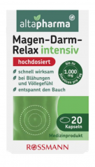 altapharma Magen-darm-relax intensiv 20st, Капсулы против вздутия живота и чувства переполнения желудка, 20 капсул